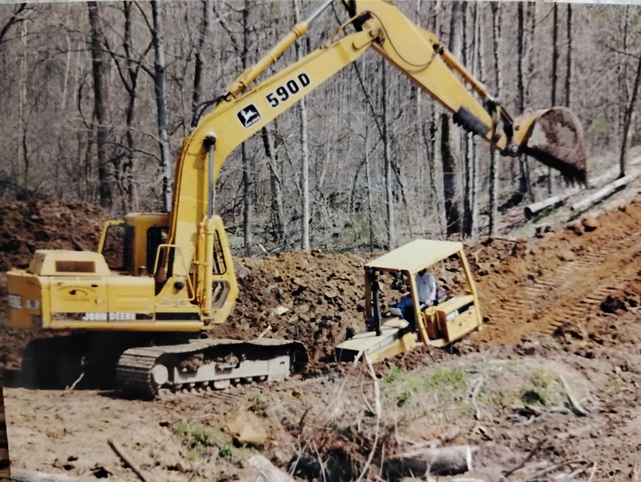 Large scale excavation and earthmoving operation